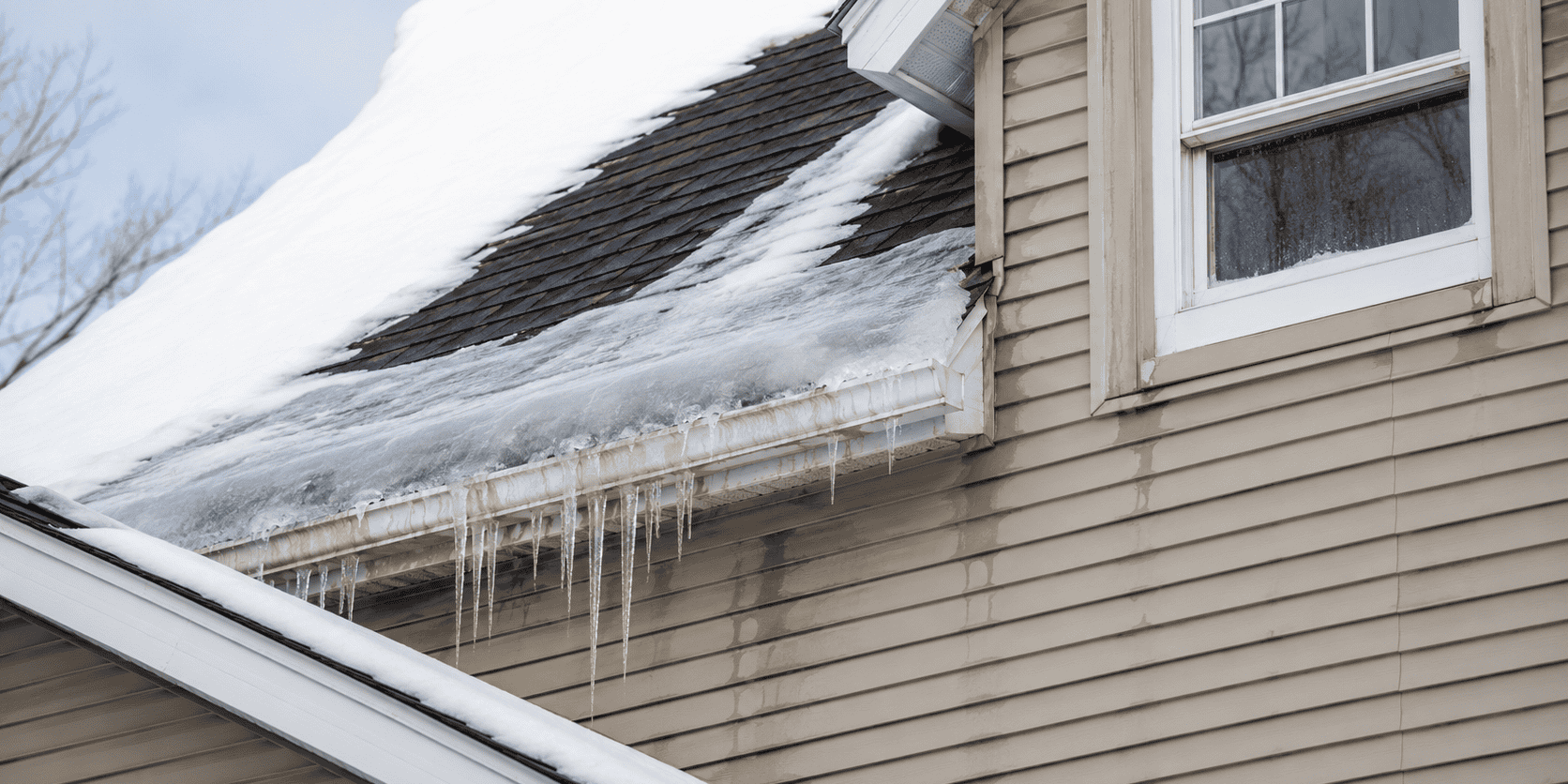 Typical ice dam