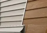 Close-up of vinyl siding panels on house exterior