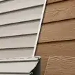 Close-up of vinyl siding panels on house exterior